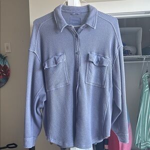 Aerie LumberJane Waffle Knit Shirt